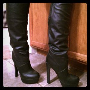 Black Victoria’s Secret platform boots
